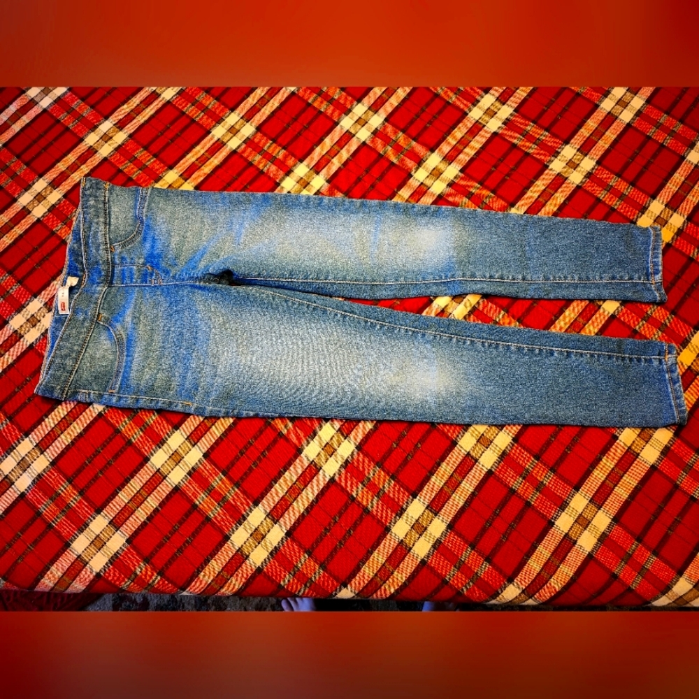 Levis Girls Denim Jeggings, Blue, Size 8